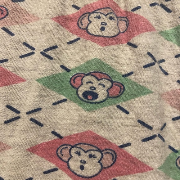 Monkey Print Pajama Pants - Picture 3 of 3